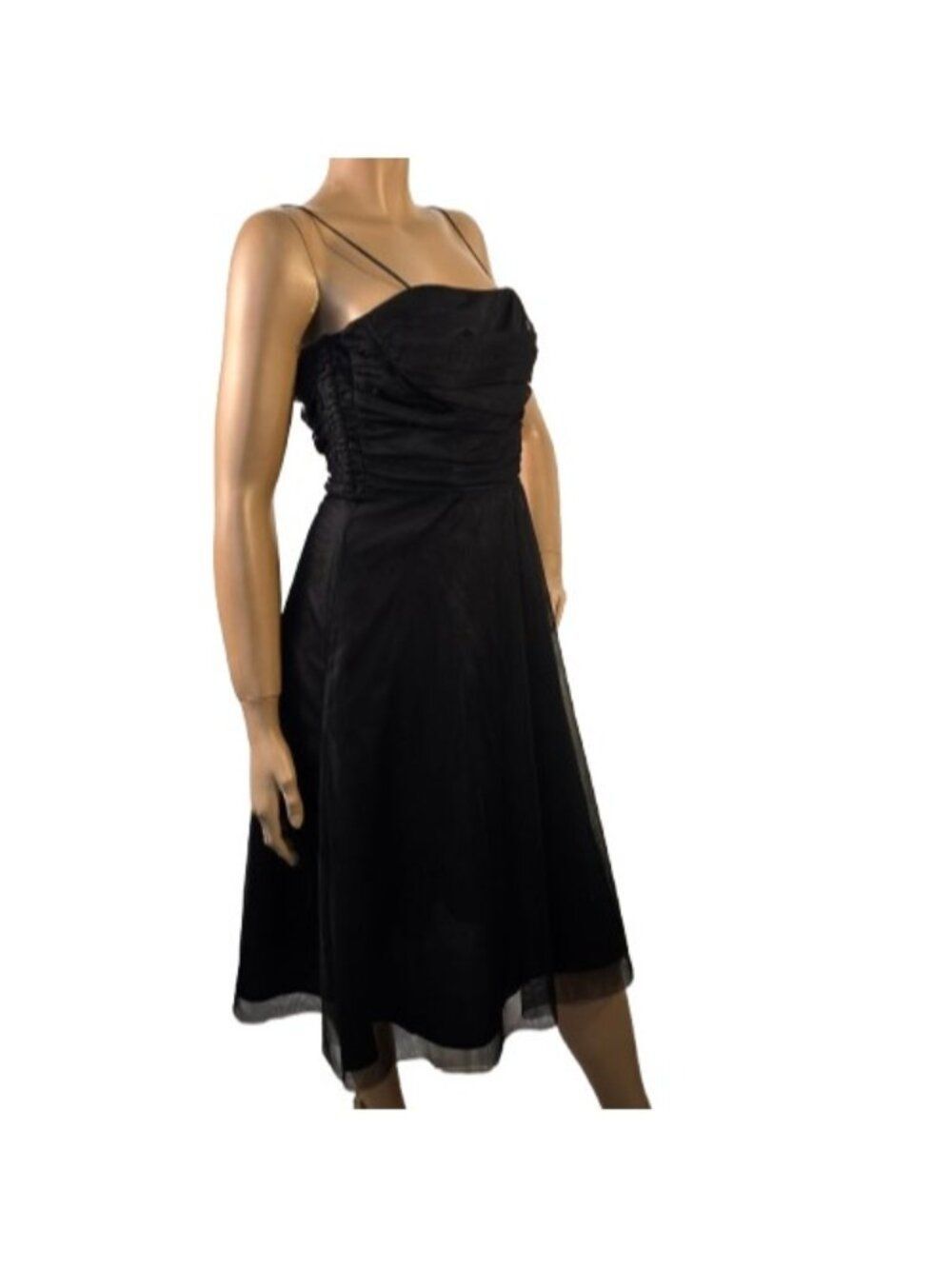 Eliza J Black Tulle Dress Size 10P Formal Prom Made In USA